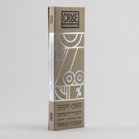 Czekolada surowa CRUDE RAW 100% kakao bez cukru BIO 50g Sabadi