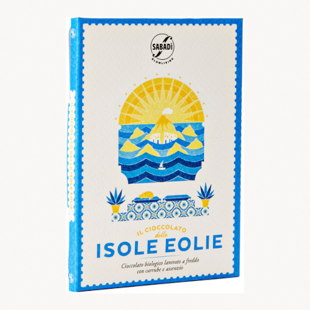 Czekolada włoska ISOLE EOLIE 60% chlebek świętojański i piołun BIO 50g Sabadi