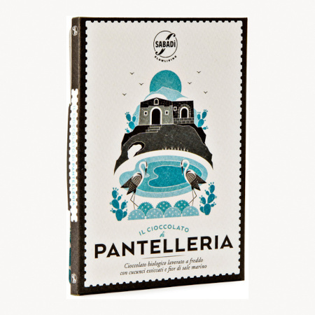 Czekolada włoska PANTELLERIA 83% kapary i sól BIO 50g Sabadi