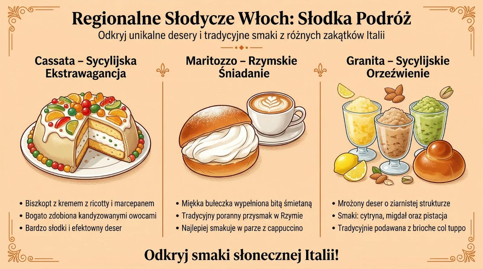 Regionalne słodycze Włoch - słodka podróż