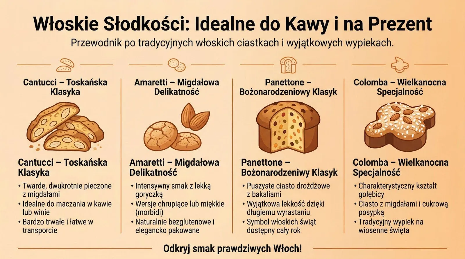 Włoskie słodkości - idealne do kawy i na prezent