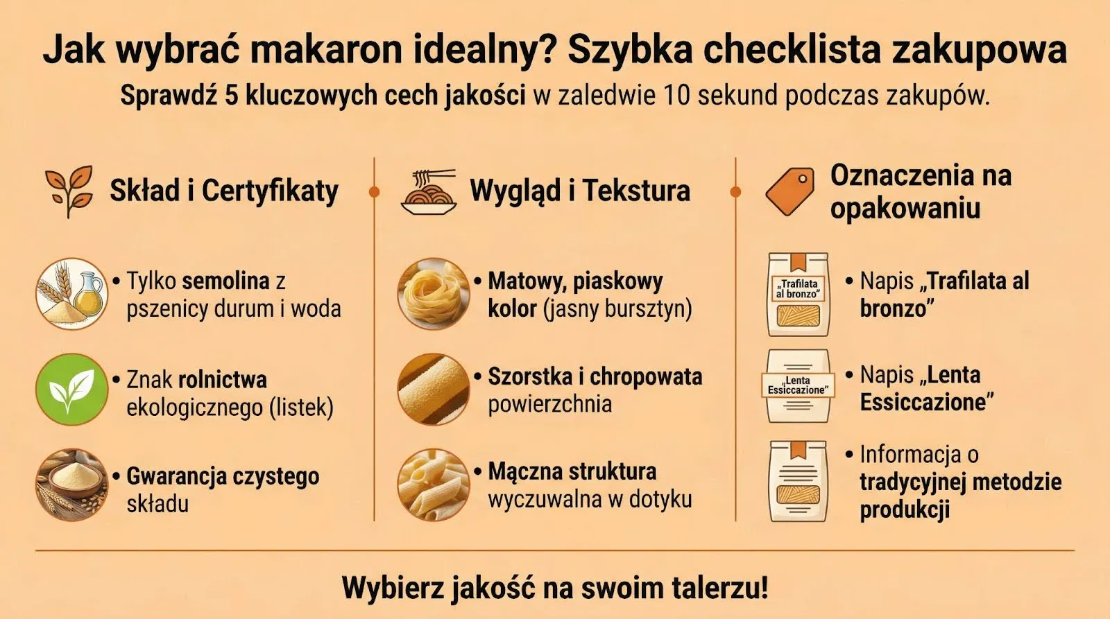 Jak wybrać makaron idealny? Szybka checklista zakupowa