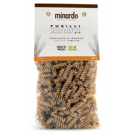 MAKARON FUSILLI INTEGRALI pełnoziarnisty BIO 500g Minardo
