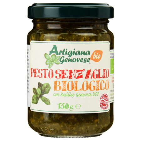 Pesto bazyliowe bez czosnku BIO D.O.P. 130 g Artigiana Genovese
