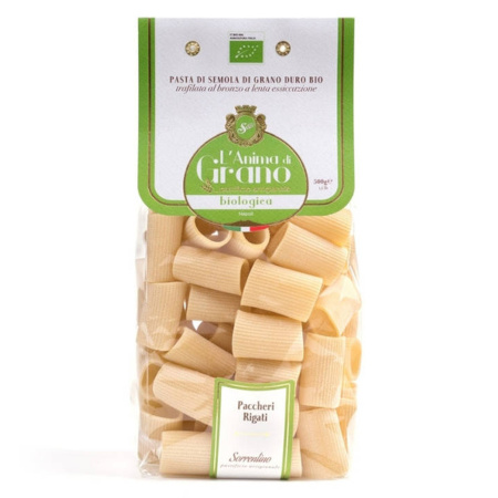 MAKARON PACCHERI RIGATI RURKI BIO 500g L'Anima di Grano Pastificio Sorrentino