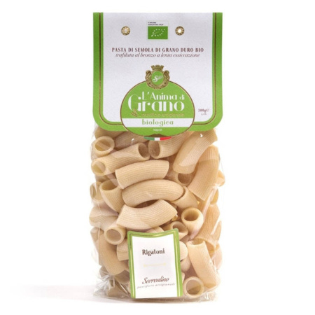 MAKARON RIGATONI RURKI BIO 500g L'Anima di Grano Pastificio Sorrentino
