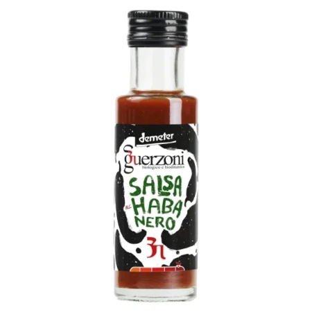 Sos Salsa Habanero – włoski, ekologiczny sos na bazie octu winnego i papryczek habanero - Guerzoni BIO Demeter 100 ml