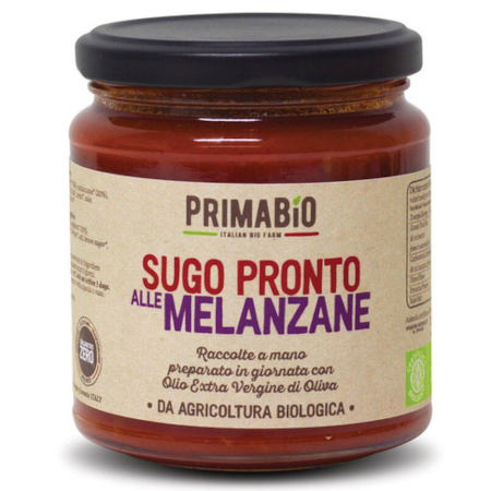 GOTOWY SOS DO MAKARONU SUGO PRONTO ALLE MELANZANE BIO SOS POMIDOWY Z BAKŁAŻANEM 280G PrimaBio
