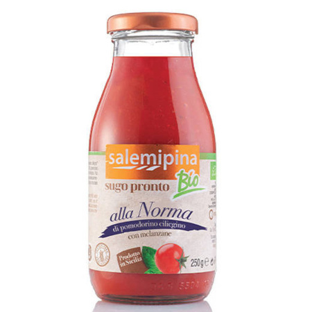 SUGO PRONTO ALLA NORMA BIO POMIDORY KOKTAJLOWE I BAKŁAŻAN 250G Salemipina