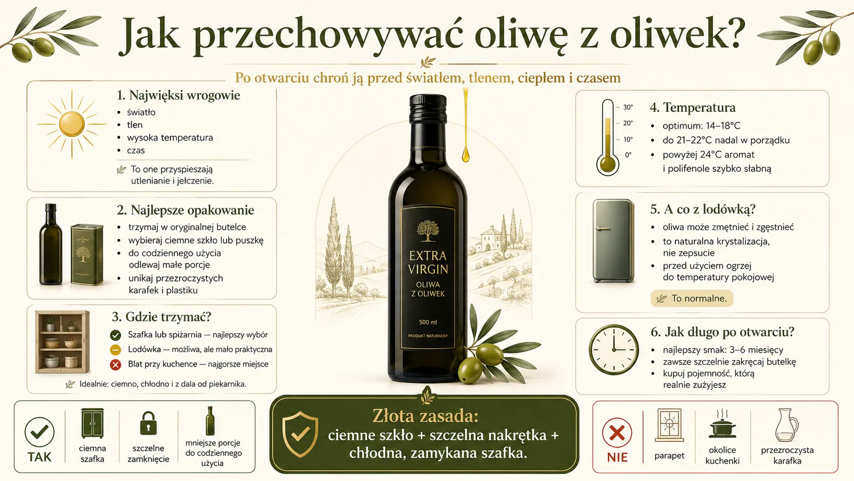 Jak przechowywać oliwę z oliwek?