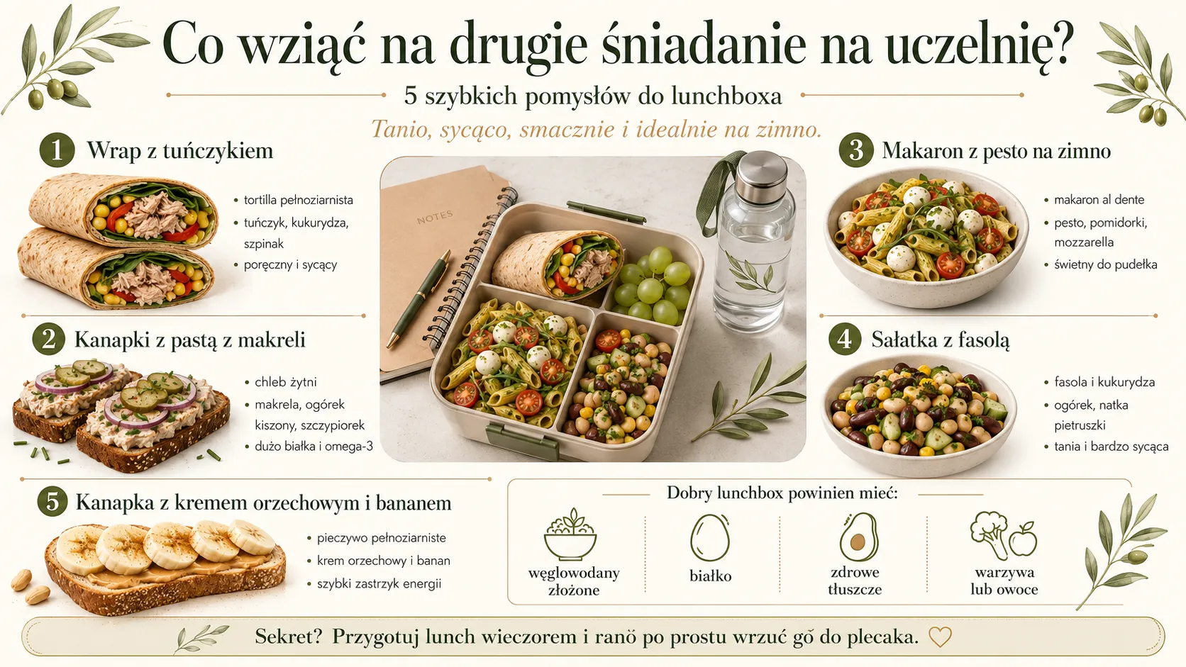 Co wziąć na drugie śniadanie na uczelnię?