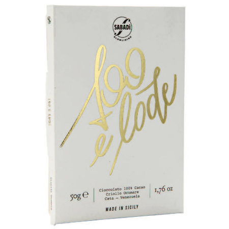 Ciemna czekolada 100 E LODE 100% kakao Criollo Ocumare Cata Wenezuela BIO 50g Sabadi