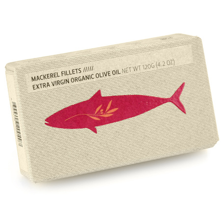 Filety z makreli portugalskiej w oliwie extra virgin BIO w puszce 120 g Maria Organic