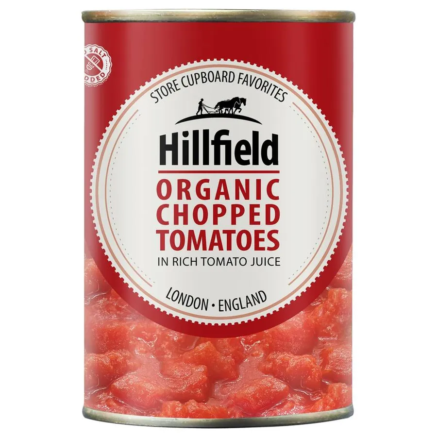 Pomidory siekane w soku pomidorowym 400g BIO Hillfield