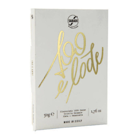 Ciemna czekolada 100 E LODE 100% kakao Criollo Ocumare Cata Wenezuela BIO 50g Sabadi