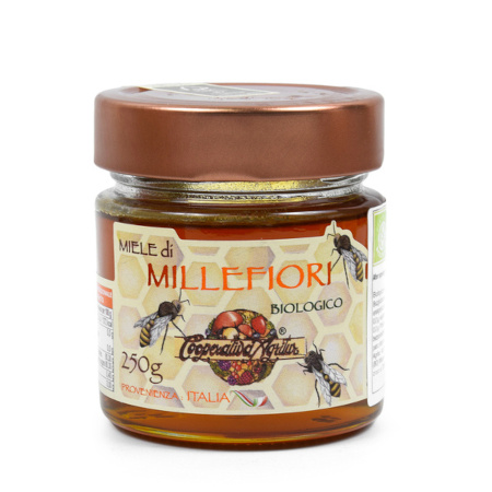 Miód z dzikich kwiatów ekologiczny naturalny włoski 250 g Agritur