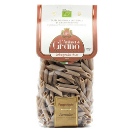 MAKARON PENNE RIGATE INTEGRALE PIÓRA PEŁNOZIARNISTY BIO 500G L'Anima di Grano Pastificio Sorrentino