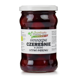 CZEREŚNIE W ZALEWIE OCTOWO - IMBIROWEJ BIO 180g Jacentowska Piwniczka Smaku