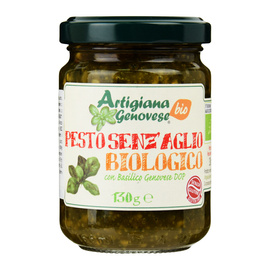 Pesto alla Genovese - bez czosnku bazylia i Parmigiano Reggiano D.O.P. - BIO 130g Artigiana Genovese