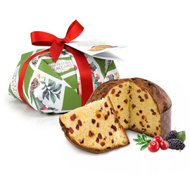 Włoska babka Panettone z żurawiną i jeżynami Mirtilli Rossi 750g BIO Fraccaro