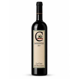 Włoskie czerwone wino wytrawne Sangiovese Toscana IGT 2017 BIO La Casa di Bricciano