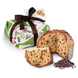 Włoska babka Panettone z kawałkami czekolady Gocce Di Cioccolato 750g BIO Fraccaro