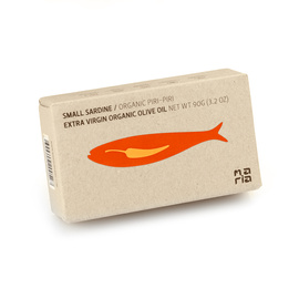 Małe sardynki portugalskie z piri-piri w oliwie BIO w puszce 90 g Maria Organic