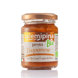 PESTO TRAPANESE BIO 90G POMIDORY MIGDAŁY BAZYLIA Salemipina