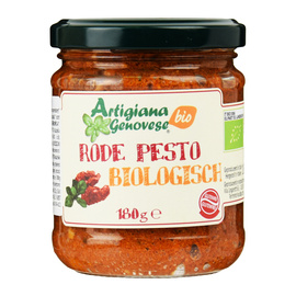 Pesto Rosso - suszone pomidory bazylia i Parmigiano Reggiano D.O.P. - BIO 180g Artigiana Genovese