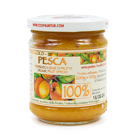 TOP BIO GOLD PESCA 100% OWOCÓW KONFITURA BRZOSKWINIA 210g BIO BEZ CUKRU Agritur