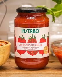 POMIDORY Z WEZUWIUSZA Pomodorino Piennolo del Vesuvio DOP 350G Inserbo