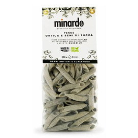 MAKARON PENNE ORTICA E SEMI DI ZUCCA pokrzywa dynia BIO 250G SUPER FOOD Minardo