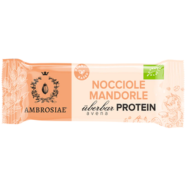 Baton proteinowy bezglutenowy [orzechy laskowe + migdały] ÜBERBAR AVENA PROTEIN NOCCIOLE MANDORIE Ambrosiae 35G BIO