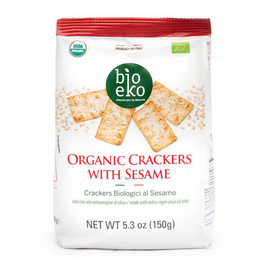 CRACKERS AL SESAMO włoskie krakersy z sezamem Bioeko 150g BIO