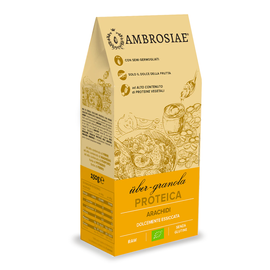 Granola ÜBERGRANOLA PROTEICA ARACHIDI proteinowa z orzeszkami ziemnymi BIO bezglutenowa 250G Ambrosiae