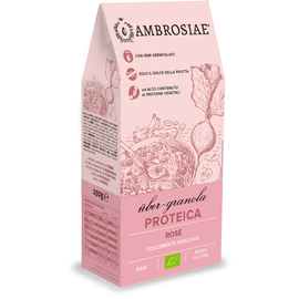 Granola ÜBERGRANOLA PROTEICA ROSE proteinowa kokosowa BIO bezglutenowa 250G Ambrosiae