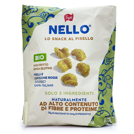 NELLO SNACK włoskie chrupki bezglutenowe z grochu i czerwonej soczewicy Figuli 70g BIO