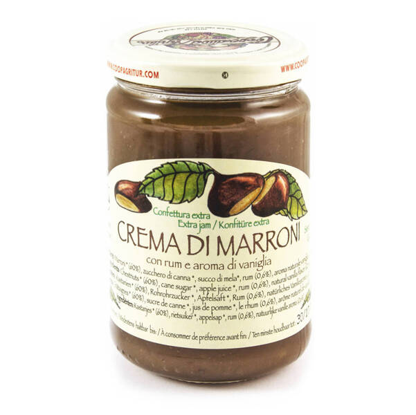 CREMA DI MARRONI BIO KREM Z KASZTANÓW, RUMU I WANILLI 350g Agritur