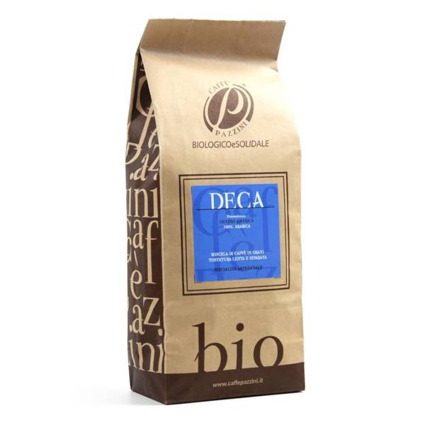 KAWA DECA bezkofeinowa ziarnista 1000g BIO Caffe Pazzini