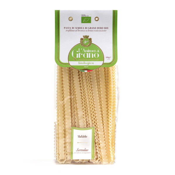 MAKARON MAFALDE WSTĄŻKI BIO 500G L'Anima di Grano Pastificio Sorrentino