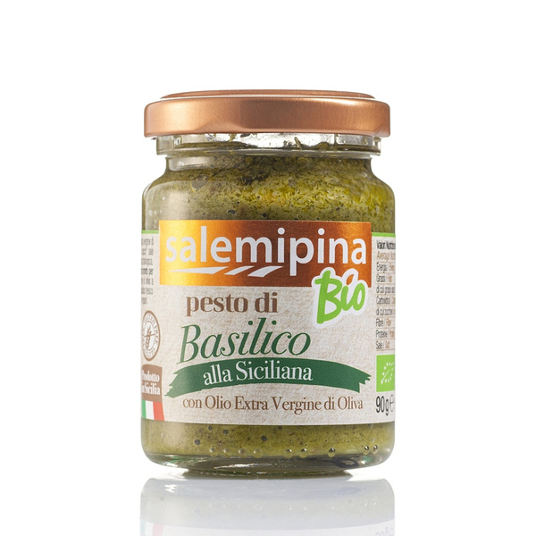 PESTO BASILICO ALLA SICILIANA BIO BAZYLIA 90G Salemipina