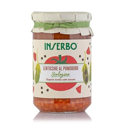 SOCZEWICA W SOSIE POMIDOROWYM LENTICCHIE AL POMODORO BIO 300G Inserbo